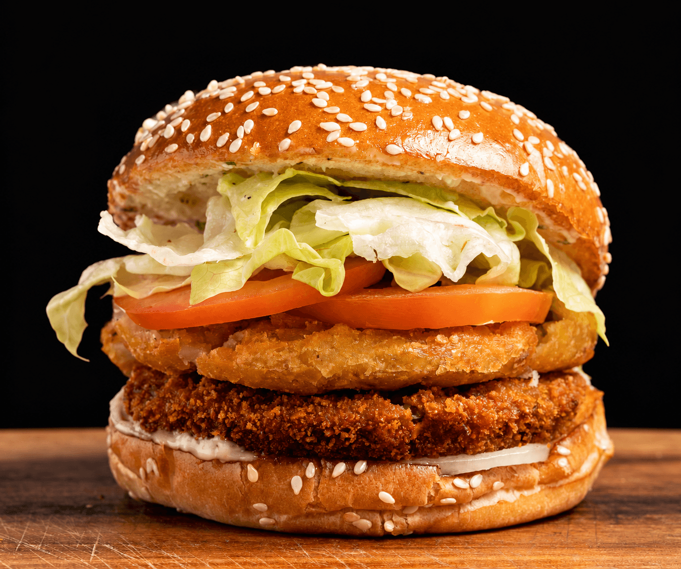 Proper Burger Plant Stack veggie burger.